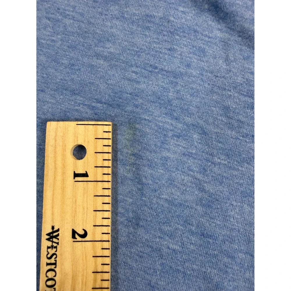 Polo Ralph Lauren Mens Large Blue Heathered Quarter Zip Pullover Sweater